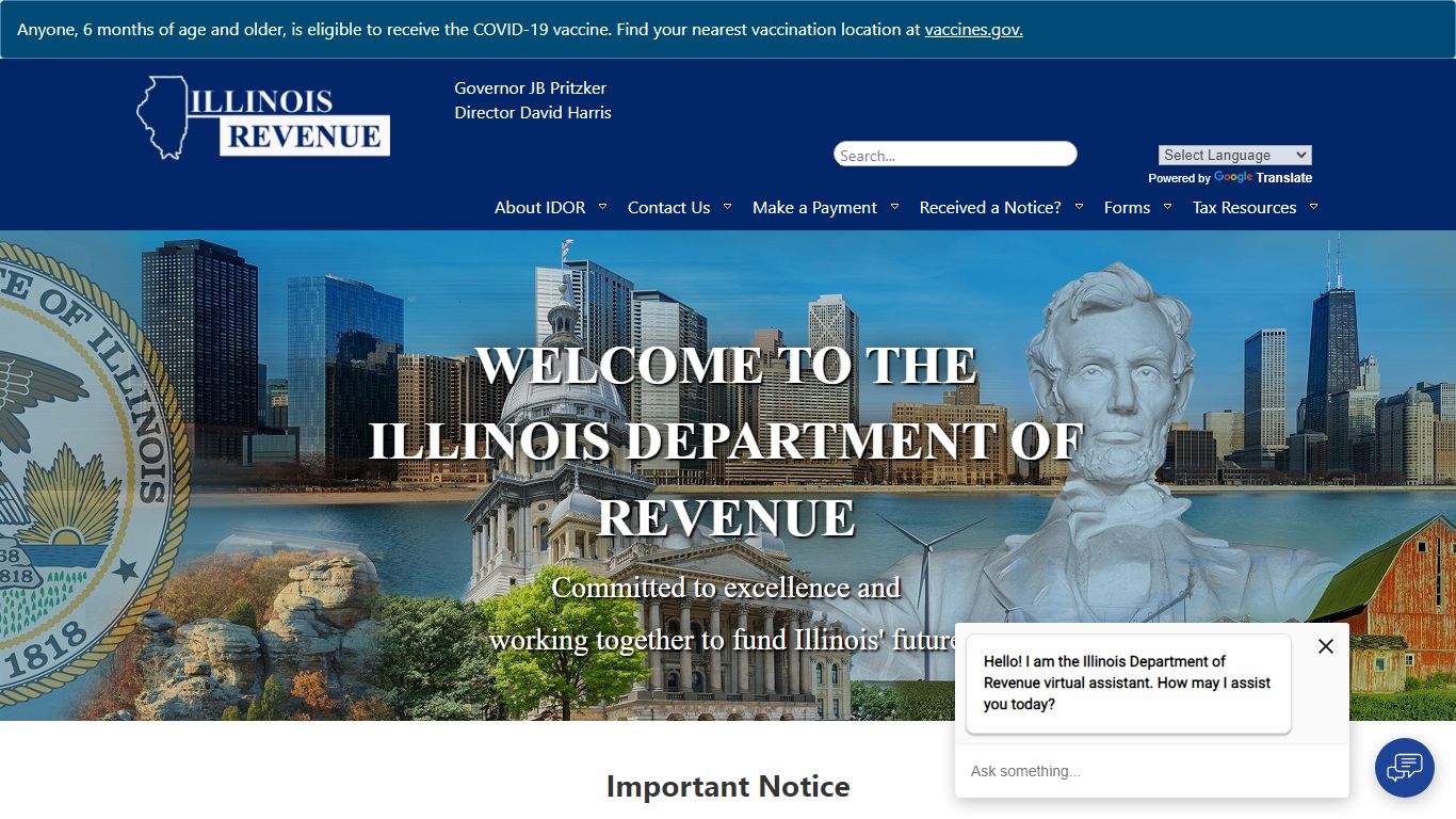 Welcome to the Illinois Department of Revenue