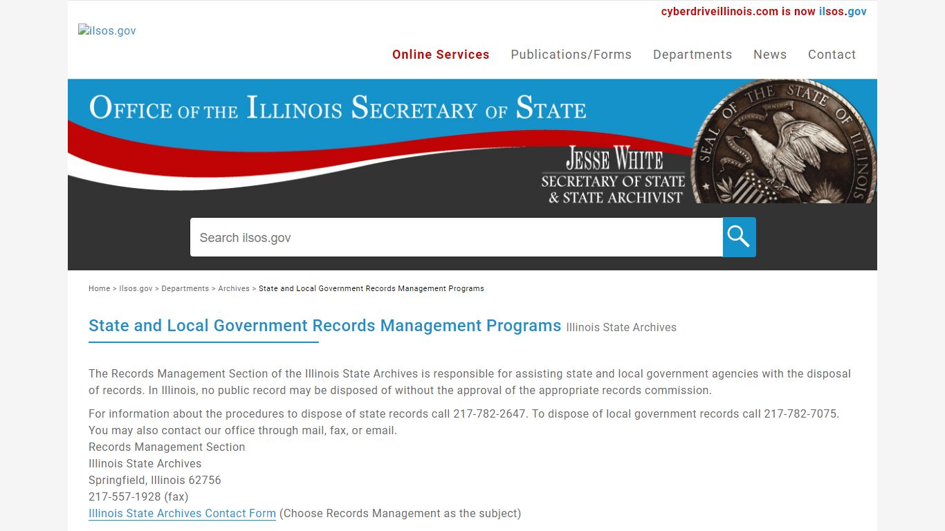 State and Local Government Records Management Programs